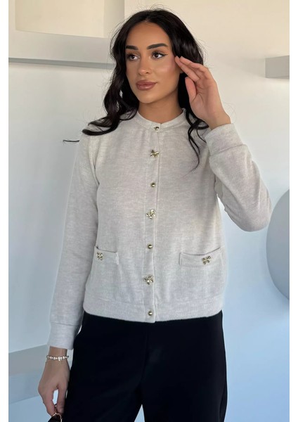 Kadın Fiyonk Düğmeli Triko Hırka P-00018493 fiyatları