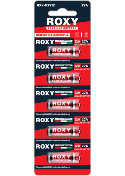27A 12V Beşli Alkalin Pil 5 Li Paket