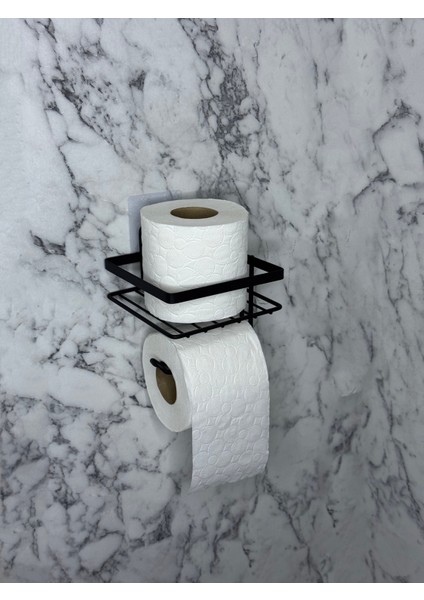 Raflı Magic Yapışkan Lamalı Askılı Wc Kağıtlık,yedekli Tuvalet Kağıtlığı Siyah fiyatları