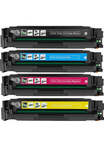 216A (W2410A) 4 Renk Çipli Muadil Toner Seti Laserjet Pro M155NW,M182N,M182NWMFP M183FW Uyumlu