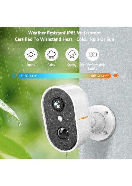 AV-S270 2 Mp Dahili Pilli Pır Algılama 2.4ghz Wifi Solar Gece Görüşlü Ip Ptz Kamera