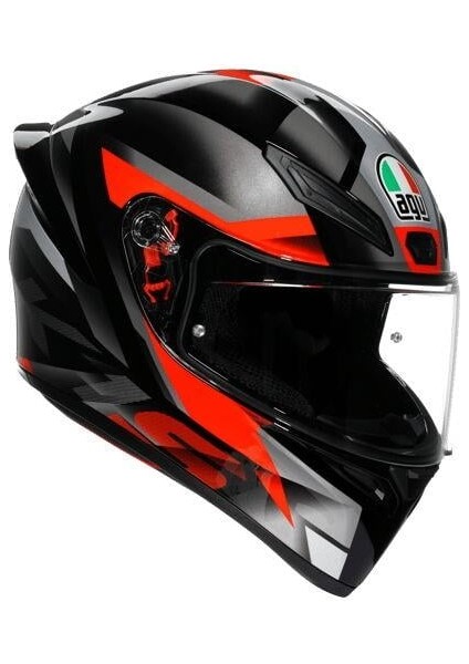 K1 S Fastlap Black Grey Red Kapalı Motosiklet Kask
