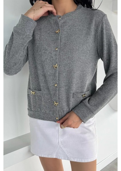 Kadın Fiyonk Düğmeli Triko Hırka P-00018493 modelleri