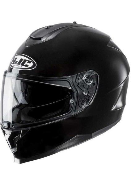 C70N Güneş Visörlü Motosiklet Kaskı Metal Siyah