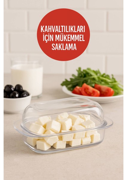Şeffaf Plastik Tereyağlık Peynir Saklama Kabı 18,5X13X6,5 cm – Sızdırmaz & Hijyenik Kapaklı fırsatları