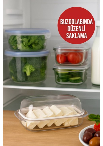 Şeffaf Plastik Tereyağlık Peynir Saklama Kabı 18,5X13X6,5 cm – Sızdırmaz & Hijyenik Kapaklı indirimleri