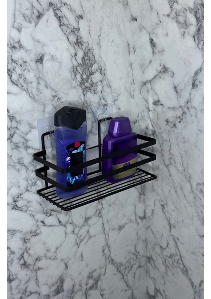 Banyo Düzenleyici Şampuanlık Sabunluk 1 Adet Lamalı Yapışkanlı Duş Rafı Organizer
