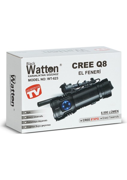 Cree Q8- Xqg 8+1 LED Şarjlı El Feneri WT-623 fırsatları
