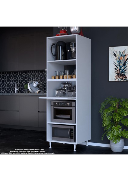 Silva Loya 59,6 X194,6 X56 cm Tek Kapaklı Ankastre ve Mutfak Dolabı modelleri