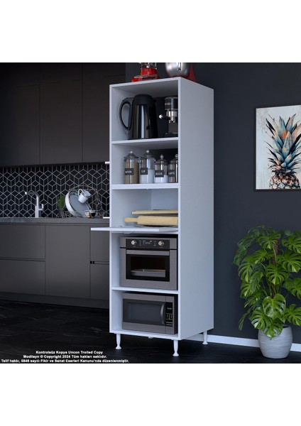 Silva Loya 59,6 X194,6 X56 cm Tek Kapaklı Ankastre ve Mutfak Dolabı fırsatları
