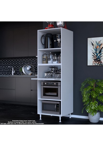 Silva Loya 59,6 X194,6 X56 cm Tek Kapaklı Ankastre ve Mutfak Dolabı indirimleri