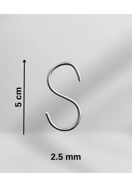 5 Li Paslanmaz Mutfak Kanca, S Kanca, Tel Pano Kanca, Metal Kanca, Makrome Kanca