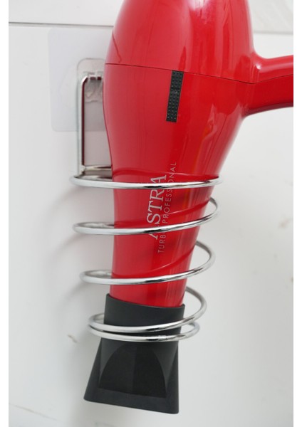 Krom Çelik Güçlü Magic Yapışkanlı Saç Kurutma Makine Askısı, Çelik Krom Fönlük fiyatları