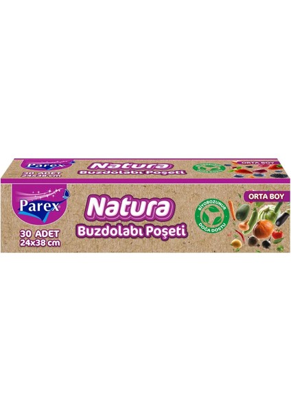 Natura Buzdolabı Poşeti Orta Boy 20’li 24 x 38 cm