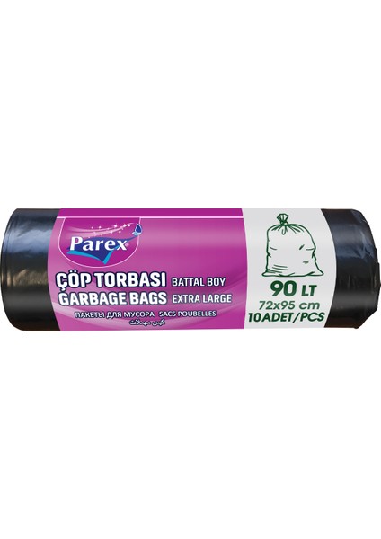 Professional Çöp Torbası Battal Boy 10'lu 72 x 95 cm