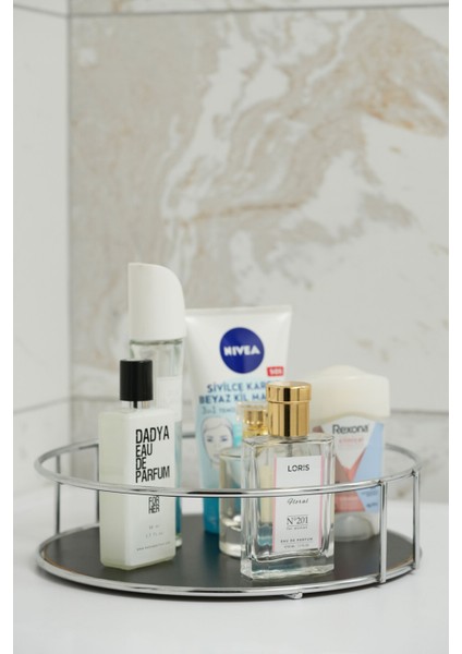 Çok Amaçlı Krom Banyo Düzenleyici Kozmetik ve Takı Organizeri modelleri