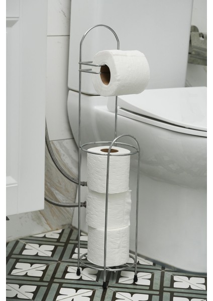 Yedekli Paslanmaz Tuvalet Kağıdı Standı - Modern Paslanmaz Krom Tasarım fiyatları