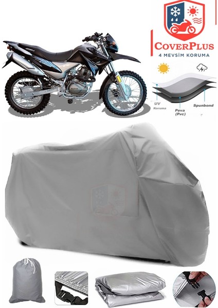Arora Ar 200 Gy Cross Gri Motorsiket Brandası Motor Örtüsü Çadır Su Geçirmez Motosiklet Kılıfı Motor Brandası
