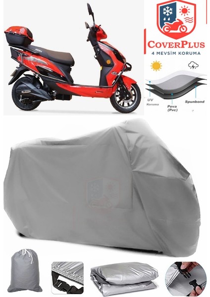 Arora Tdr 371 Z Gri Motorsiket Brandası Motor Örtüsü Çadır Su Geçirmez Motosiklet Kılıfı Motor Brandası