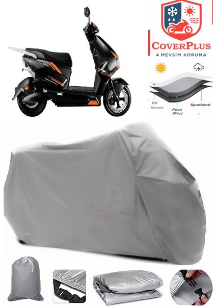 Arora Zr7 Gri Motorsiket Brandası Motor Örtüsü Çadır Su Geçirmez Motosiklet Kılıfı Motor Brandası