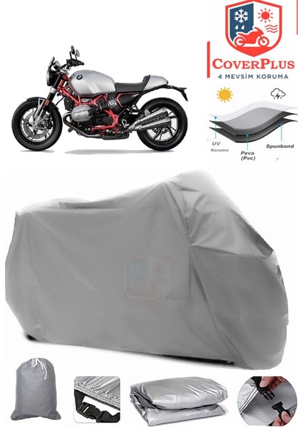 Bmw Yeni R 12 Ninet Gri Motorsiket Brandası Motor Örtüsü Çadır Su Geçirmez Motosiklet Kılıfı Motor Brandası