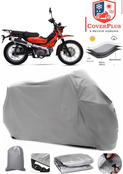 Altai Tank X125 Gri Motorsiket Brandası Motor Örtüsü Çadır Su Geçirmez Motosiklet Kılıfı Motor Brandası