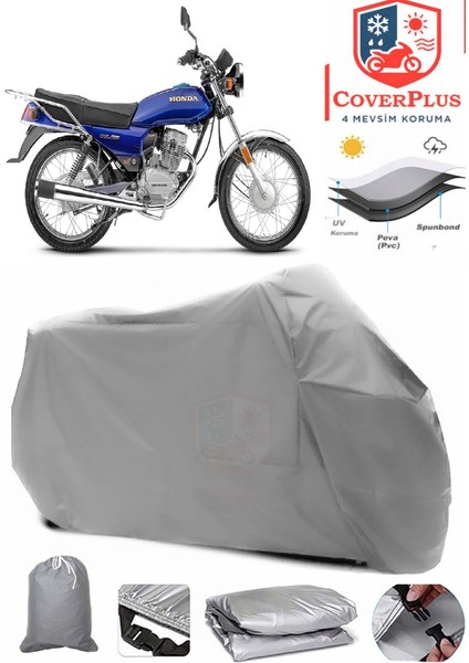 Honda Cgl 125 Gri Motorsiket Brandası Motor Örtüsü Çadır Su Geçirmez Motosiklet Kılıfı Motor Brandası