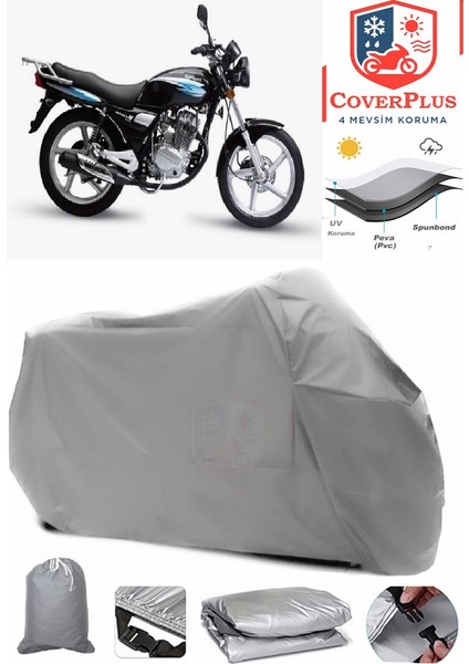 Kanuni Terry Gri Motorsiket Brandası Motor Örtüsü Çadır Su Geçirmez Motosiklet Kılıfı Motor Brandası