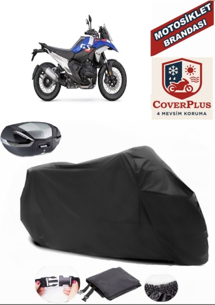 Bmw Yeni R 1300 Gs Adventure Siyah Arka Çanta Uyumlu Motorsiket Brandası Motor Örtüsü Çadır Su Geçirmez Motosiklet Kılıfı Motor Brandası