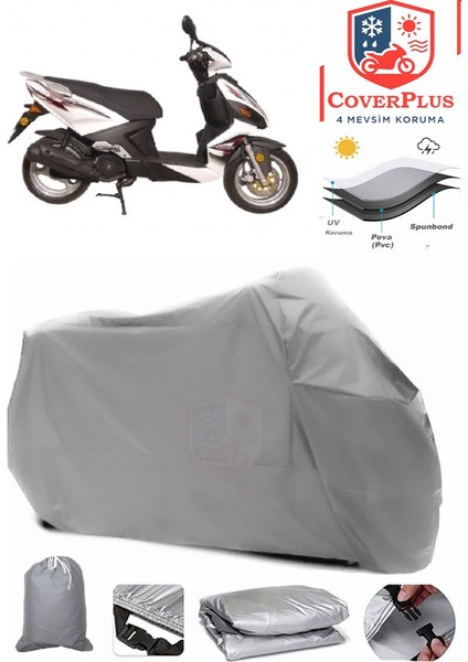 Lifan Eagle 125 Gri Motorsiket Brandası Motor Örtüsü Çadır Su Geçirmez Motosiklet Kılıfı Motor Brandası