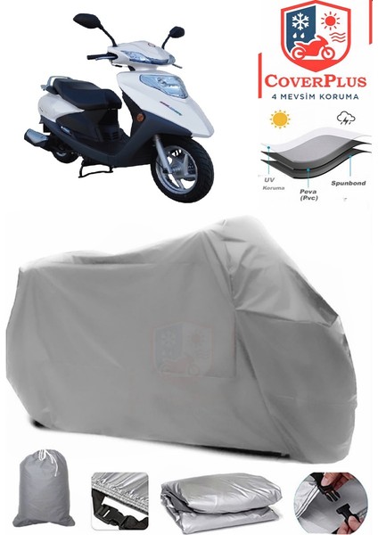 Motolux Ceo 110 Gri Motorsiket Brandası Motor Örtüsü Çadır Su Geçirmez Motosiklet Kılıfı Motor Brandası