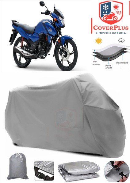 Honda Cb 125 Gri Motorsiket Brandası Motor Örtüsü Çadır Su Geçirmez Motosiklet Kılıfı Motor Brandası