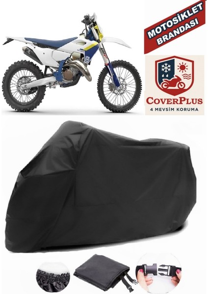 Husqvarna Te 125 Siyah Motorsiket Brandası Motor Örtüsü Çadır Su Geçirmez Motosiklet Kılıfı Motor Brandası