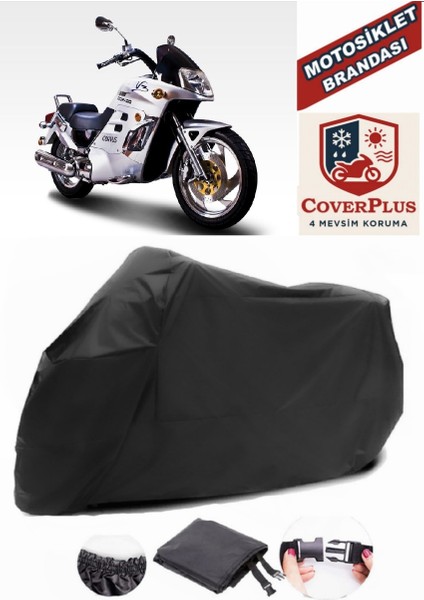 Dorado Corvus Siyah Motorsiket Brandası Motor Örtüsü Çadır Su Geçirmez Motosiklet Kılıfı Motor Brandası