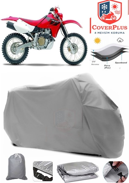 Honda Xr 650 R Gri Motorsiket Brandası Motor Örtüsü Çadır Su Geçirmez Motosiklet Kılıfı Motor Brandası