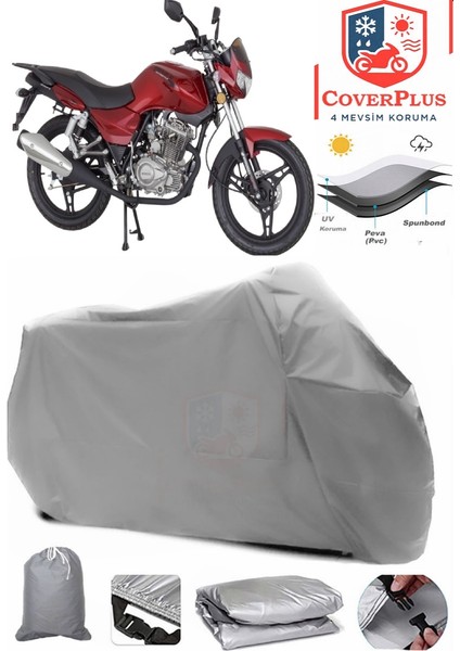 Mondial 125 Mh Drift Gri Motorsiket Brandası Motor Örtüsü Çadır Su Geçirmez Motosiklet Kılıfı Motor Brandası