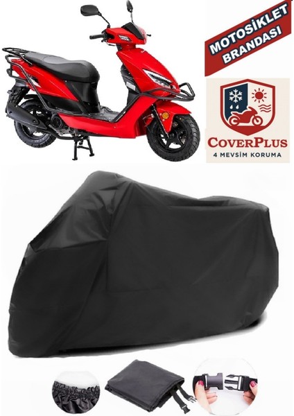 Kanuni Nev 50 Siyah Motorsiket Brandası Motor Örtüsü Çadır Su Geçirmez Motosiklet Kılıfı Motor Brandası