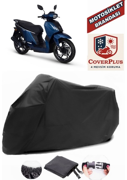 Peugeot Tweet 200 Siyah Motorsiket Brandası Motor Örtüsü Çadır Su Geçirmez Motosiklet Kılıfı Motor Brandası
