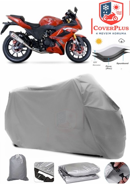 Bumoto/jinling Calibre 250CC Gri Motorsiket Brandası Motor Örtüsü Çadır Su Geçirmez Motosiklet Kılıfı Motor Brandası