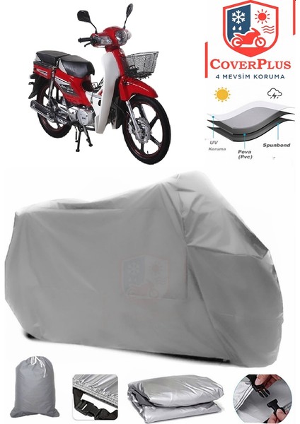 Rmg Moto Gusto Monza 100 Gri Motorsiket Brandası Motor Örtüsü Çadır Su Geçirmez Motosiklet Kılıfı Motor Brandası