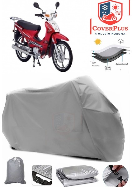 Salcano Spider Xl Gri Motorsiket Brandası Motor Örtüsü Çadır Su Geçirmez Motosiklet Kılıfı Motor Brandası