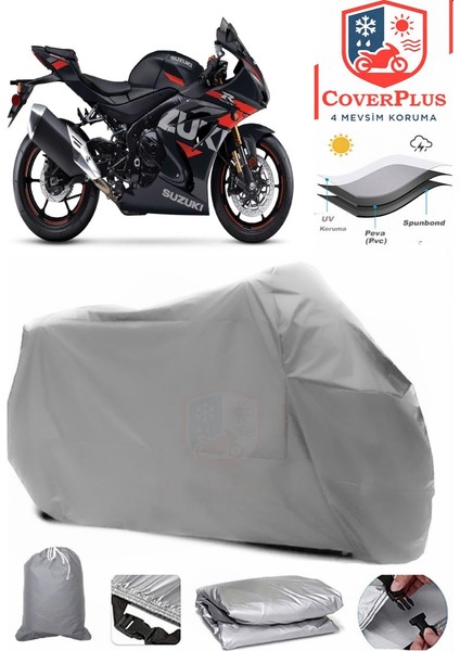 Suzuki Gsx-R 1000 Gri Motorsiket Brandası Motor Örtüsü Çadır Su Geçirmez Motosiklet Kılıfı Motor Brandası