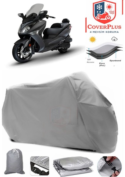Sym Joymax 250I Gri Motorsiket Brandası Motor Örtüsü Çadır Su Geçirmez Motosiklet Kılıfı Motor Brandası