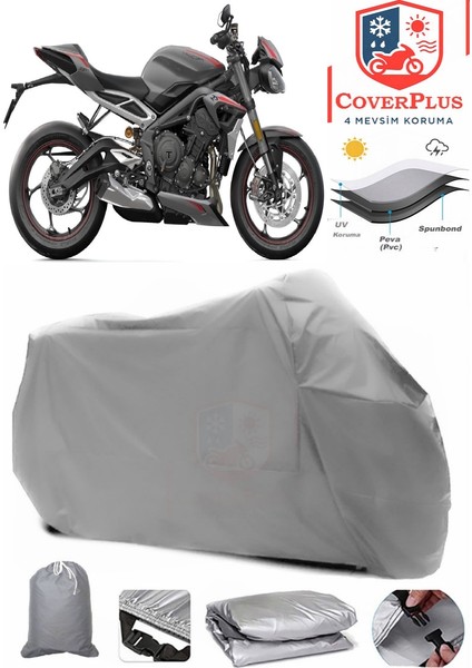 Triumph Daytona 765 Gri Motorsiket Brandası Motor Örtüsü Çadır Su Geçirmez Motosiklet Kılıfı Motor Brandası