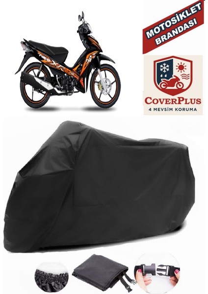 Tvs Neo Xr Siyah Motorsiket Brandası Motor Örtüsü Çadır Su Geçirmez Motosiklet Kılıfı Motor Brandası