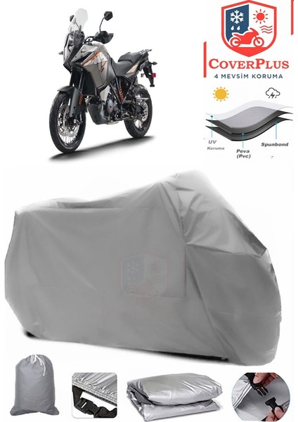 Ktm 1190 Adventure Gri Motorsiket Brandası Motor Örtüsü Çadır Su Geçirmez Motosiklet Kılıfı Motor Brandası