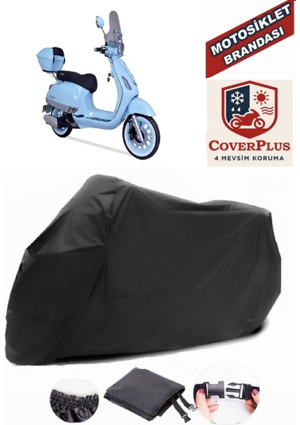 Arora Safari 50 Siyah Motorsiket Brandası Motor Örtüsü Çadır Su Geçirmez Motosiklet Kılıfı Motor Brandası