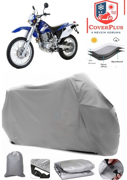 Yamaha Tt 600 E Gri Motorsiket Brandası Motor Örtüsü Çadır Su Geçirmez Motosiklet Kılıfı Motor Brandası