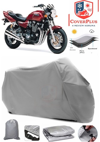 Yamaha Xjr 1200 Gri Motorsiket Brandası Motor Örtüsü Çadır Su Geçirmez Motosiklet Kılıfı Motor Brandası