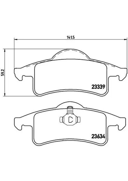P37006 Arka Fren Balatasi 05011970AA 05011970AB 05011978AA